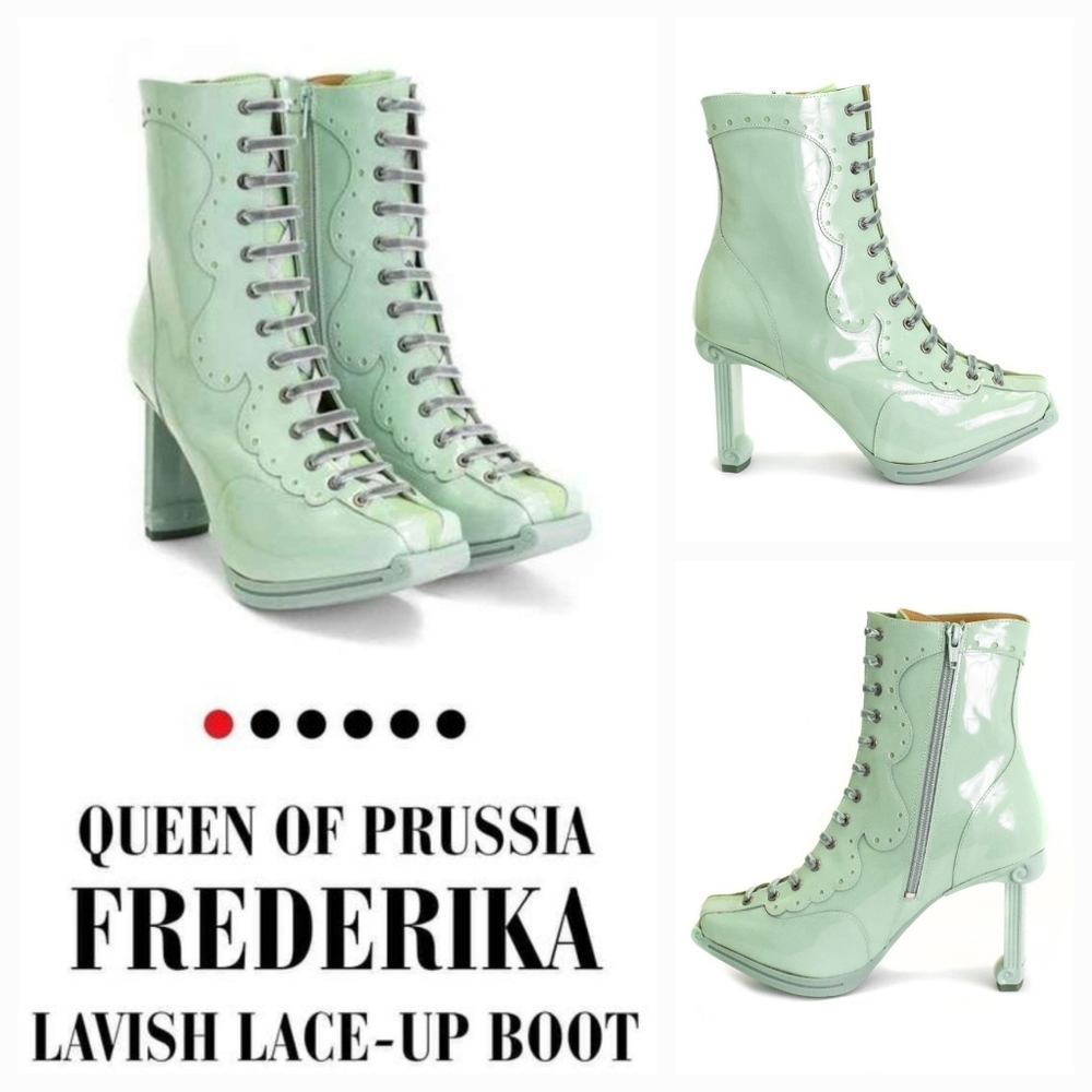 John Fluevog Queen of Prussia Frederika Steampunk Lolita Boots 11.5